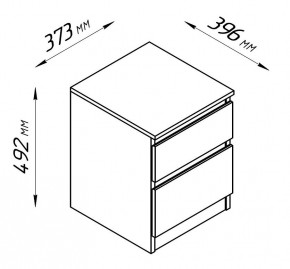 2.03.03.050.4 КАСТОР тумба 2 ящика RU серая в Агрызе - agryz.ok-mebel.com | фото 3
