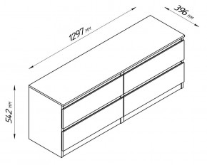 2.03.03.100.4 КАСТОР тумба 4 ящика RU серая в Агрызе - agryz.ok-mebel.com | фото 4