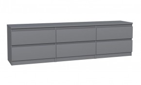 2.03.03.110.4 КАСТОР тумба 6 ящиков RU серая в Агрызе - agryz.ok-mebel.com | фото