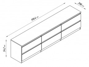 2.03.03.110.4 КАСТОР тумба 6 ящиков RU серая в Агрызе - agryz.ok-mebel.com | фото 4