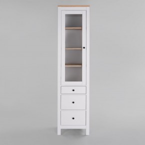 2.08.07.120.14 САГА шкаф с витриной 50 белый/ясень RU в Агрызе - agryz.ok-mebel.com | фото 2