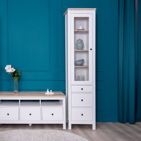 2.08.07.120.14 САГА шкаф с витриной 50 белый/ясень RU в Агрызе - agryz.ok-mebel.com | фото 3