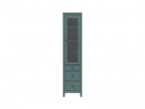 2.08.07.120.6 САГА шкаф с витриной 50 темно-бирюзовый RU в Агрызе - agryz.ok-mebel.com | фото 2