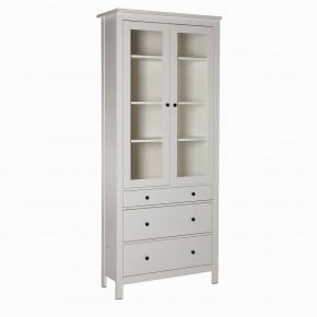 2.08.07.130.1 САГА шкаф с витриной 90 белый RU в Агрызе - agryz.ok-mebel.com | фото