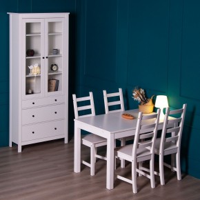 2.08.07.130.1 САГА шкаф с витриной 90 белый RU в Агрызе - agryz.ok-mebel.com | фото 3