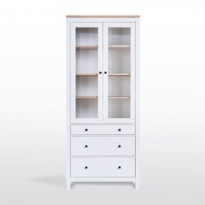 2.08.07.130.14 САГА шкаф с витриной 90 белый/ясень RU в Агрызе - agryz.ok-mebel.com | фото 2