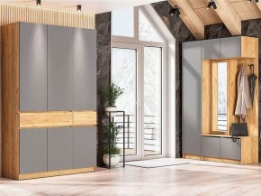 АВИНЬОН Прихожая Пенал (Дуб Крафт золотой/Графит серый) в Агрызе - agryz.ok-mebel.com | фото 4