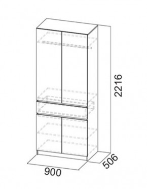 АВИНЬОН Прихожая Шкаф 2-х створчатый с ящиком в Агрызе - agryz.ok-mebel.com | фото 3