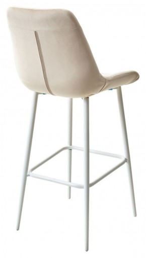 Барный стул ХОФМАН, цвет H-06 Бежевый, велюр / белый каркас М-City в Агрызе - agryz.ok-mebel.com | фото 4