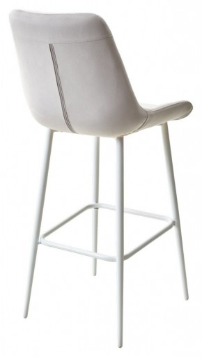 Барный стул ХОФМАН, цвет H-09 Светло-серый, велюр / белый каркас М-City в Агрызе - agryz.ok-mebel.com | фото 4