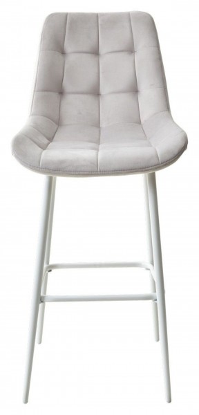 Барный стул ХОФМАН, цвет H-09 Светло-серый, велюр / белый каркас М-City в Агрызе - agryz.ok-mebel.com | фото 6