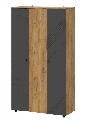 БАЙКАЛ Шкаф трехстворчатый (Графит/Дуб золотой) в Агрызе - agryz.ok-mebel.com | фото