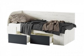 БЕАТРИС Кровать-софа (дуб крафт белый/антрацит) в Агрызе - agryz.ok-mebel.com | фото 2