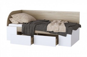 БЕАТРИС Кровать-софа (дуб сонома/белый глянец) в Агрызе - agryz.ok-mebel.com | фото 2
