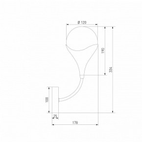 Бра Eurosvet Calyx 60168/1 латунь в Агрызе - agryz.ok-mebel.com | фото 3