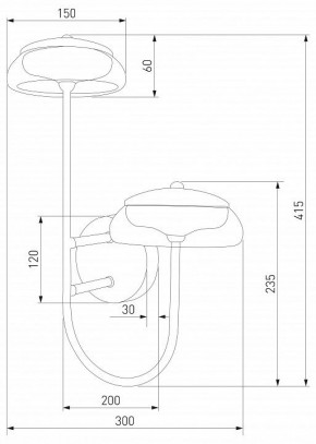 Бра Eurosvet Fungo 50388/2 LED черный в Агрызе - agryz.ok-mebel.com | фото 5