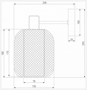 Бра Eurosvet Voile 30191/1 черный в Агрызе - agryz.ok-mebel.com | фото 4