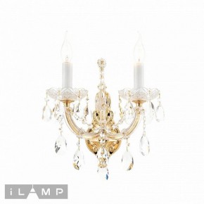 Бра iLamp Diamond W6071-2 GD+CL в Агрызе - agryz.ok-mebel.com | фото 2