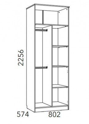 Детская Фанк Шкаф для одежды НМ 014.07 М в Агрызе - agryz.ok-mebel.com | фото 3