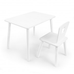 Детский комплект стол и стул «Корона» Rolti Baby (белый/белый, массив березы/мдф) в Агрызе - agryz.ok-mebel.com | фото