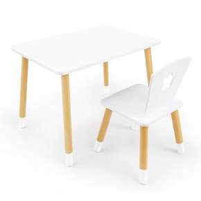 Детский комплект стол и стул «Корона» Rolti Baby (белый/береза, массив березы/мдф) в Агрызе - agryz.ok-mebel.com | фото