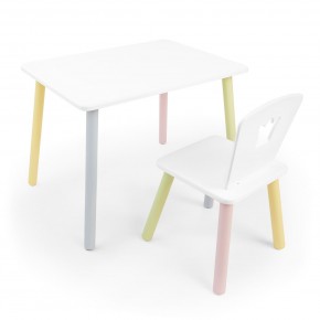 Детский комплект стол и стул «Корона» Rolti Baby (белый/цветной, массив березы/мдф) в Агрызе - agryz.ok-mebel.com | фото