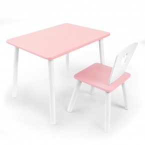 Детский комплект стол и стул «Корона» Rolti Baby (розовый/розовый, массив березы/мдф) в Агрызе - agryz.ok-mebel.com | фото