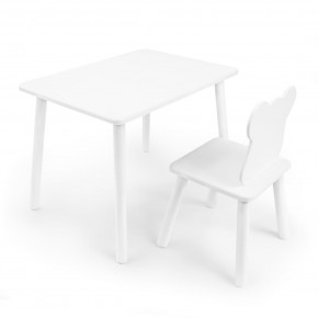 Детский комплект стол и стул «Мишка» Rolti Baby (белый/белый, массив березы/мдф) в Агрызе - agryz.ok-mebel.com | фото 1