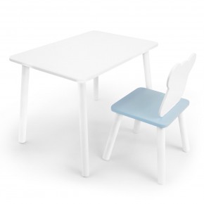 Детский комплект стол и стул «Мишка» Rolti Baby (белый/голубой, массив березы/мдф) в Агрызе - agryz.ok-mebel.com | фото 1