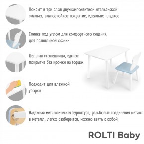 Детский комплект стол и стул «Мишка» Rolti Baby  (голубая столешница/белое сиденье/белые ножки) в Агрызе - agryz.ok-mebel.com | фото 4