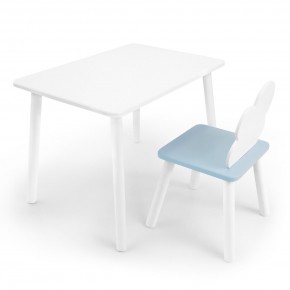 Детский комплект стол и стул «Облачко» Rolti Baby (белый/голубой, массив березы/мдф) в Агрызе - agryz.ok-mebel.com | фото