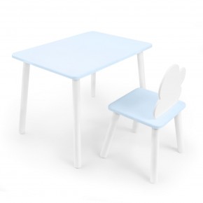 Детский комплект стол и стул «Облачко» Rolti Baby  (голубая столешница/голубое сиденье/белые ножки) в Агрызе - agryz.ok-mebel.com | фото