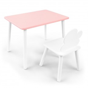 Детский комплект стол и стул «Облачко» Rolti Baby (розовый/белый, массив березы/мдф) в Агрызе - agryz.ok-mebel.com | фото 1