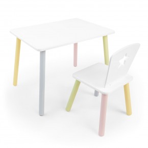 Детский комплект стол и стул «Звезда» Rolti Baby (белый/цветной, массив березы/мдф) в Агрызе - agryz.ok-mebel.com | фото