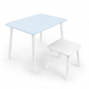 Детский комплект стол и табурет Rolti Baby (голубая столешница/белое сиденье/белые ножки) в Агрызе - agryz.ok-mebel.com | фото