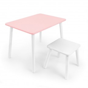Детский комплект стол и табурет Rolti Baby (розовая столешница/белое сиденье/белые ножки) в Агрызе - agryz.ok-mebel.com | фото