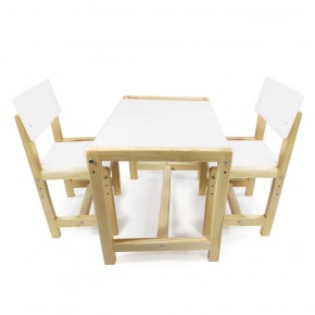 Детский растущий комплект стол и два стула  Я САМ "Лофт" (Белый, Сосна) в Агрызе - agryz.ok-mebel.com | фото
