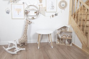 Детский стол круглый Rolti Baby (белый/береза, массив березы/мдф) в Агрызе - agryz.ok-mebel.com | фото