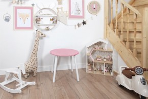 Детский стол круглый Rolti Baby (розовый/белый, массив березы/мдф) в Агрызе - agryz.ok-mebel.com | фото