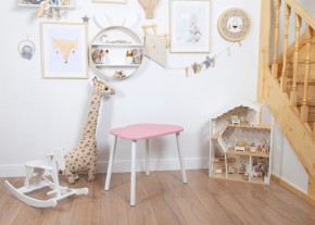 Детский стол Rolti Baby «Облачко»  (розовый/белый, массив березы/мдф) в Агрызе - agryz.ok-mebel.com | фото