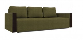 Диван Алиса 4 Shaggy GREEN - Teos Dark Brown в Агрызе - agryz.ok-mebel.com | фото 1