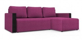 Диван угловой Алиса 3 Shaggy FUCHSIA - TEOS BLACK в Агрызе - agryz.ok-mebel.com | фото