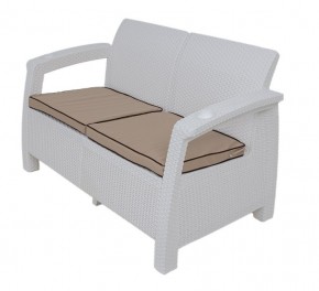 Диван Yalta Premium Sofa 2 Set (Ялта) белый (+подушки под спину) в Агрызе - agryz.ok-mebel.com | фото 1