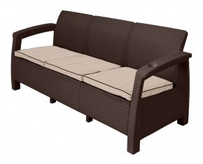 Диван Yalta Premium Sofa 3 Set (Ялта) шоколадный (+подушки под спину) в Агрызе - agryz.ok-mebel.com | фото