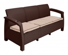 Диван Yalta Premium Sofa 3 Set (Ялта) шоколадный (+подушки под спину) в Агрызе - agryz.ok-mebel.com | фото 2