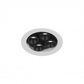 DK2510-WB Встраиваемый светильник SPACE со светодиодом d65 220V 8W 38° 4000К IP20 белый/черный алюминий в Агрызе - agryz.ok-mebel.com | фото 4