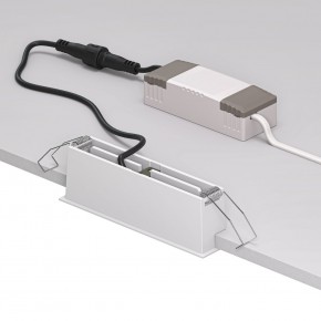 DK2514-WB Встраиваемый светильник SPACE со светодиодом L126mm 220V 10W 38° 4000К IP20 белый/черный алюминий в Агрызе - agryz.ok-mebel.com | фото 3