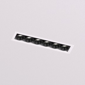 DK2531-WB Встраиваемый светильник SPACE со светодиодом под шпатлевку L126mm 220V 10W 38° 4000К IP20 белый/черный алюминий в Агрызе - agryz.ok-mebel.com | фото