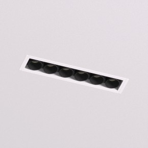 DK2531-WB Встраиваемый светильник SPACE со светодиодом под шпатлевку L126mm 220V 10W 38° 4000К IP20 белый/черный алюминий в Агрызе - agryz.ok-mebel.com | фото 2