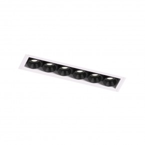 DK2531-WB Встраиваемый светильник SPACE со светодиодом под шпатлевку L126mm 220V 10W 38° 4000К IP20 белый/черный алюминий в Агрызе - agryz.ok-mebel.com | фото 6